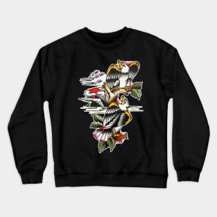 Mountain Eagles Tattoo Design Crewneck Sweatshirt